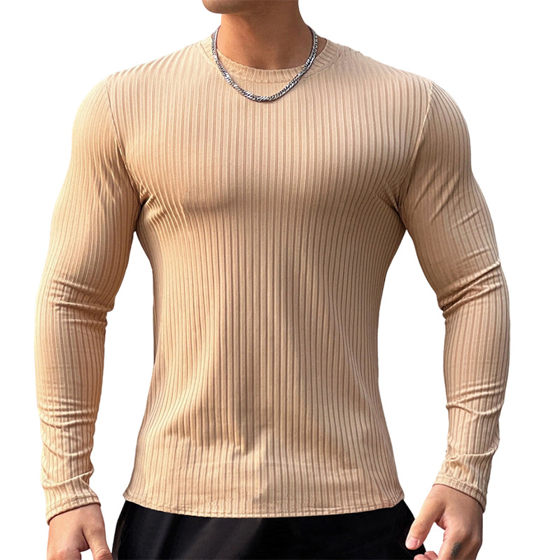 Men's Ribbed Slim-Fit Long-Sleeve T-Shirt ✨𝘉𝘶𝘺 𝘢𝘯𝘺 2 𝘢𝘯𝘥 𝘨𝘦𝘵 𝘢𝘯 𝘦𝘹𝘵𝘳𝘢 8% 𝘥𝘪𝘴𝘤𝘰𝘶𝘯𝘵