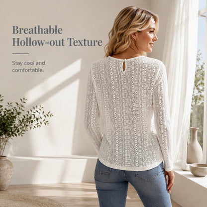 Women's Lace Patchwork Long Sleeve T-Shirt