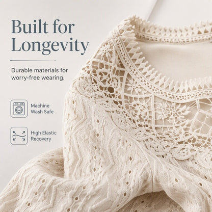 Women's Lace Patchwork Long Sleeve T-Shirt