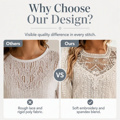 Women's Lace Patchwork Long Sleeve T-Shirt