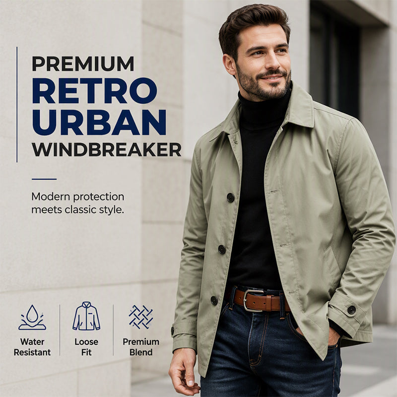 Men's Waterproof Mid-Length Trench Coat【FREE SHIPPING】