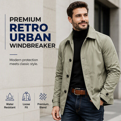 Men's Waterproof Mid-Length Trench Coat【FREE SHIPPING】
