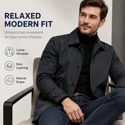 Men's Waterproof Mid-Length Trench Coat【FREE SHIPPING】