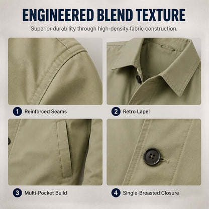Men's Waterproof Mid-Length Trench Coat【FREE SHIPPING】