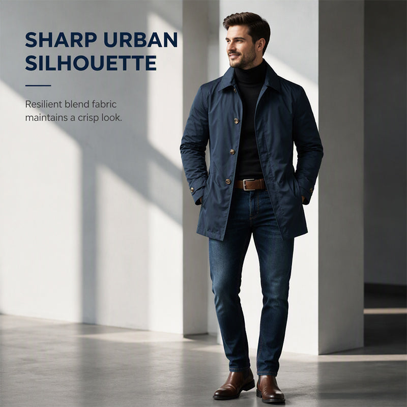 Men's Waterproof Mid-Length Trench Coat【FREE SHIPPING】