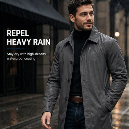 Men's Waterproof Mid-Length Trench Coat【FREE SHIPPING】