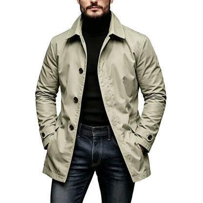 Men's Waterproof Mid-Length Trench Coat【FREE SHIPPING】