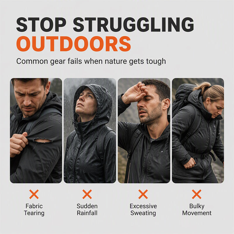Men's Waterproof & Windproof Outdoor Hiking Jackets