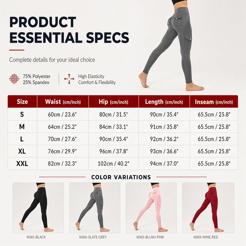 Women's High-Waisted Cargo Yoga Pants