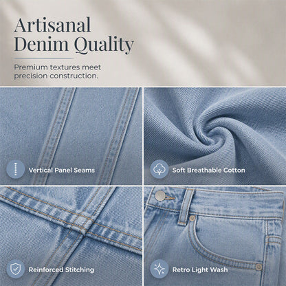 Women's Casual High-Waisted Wide-Leg Jeans
