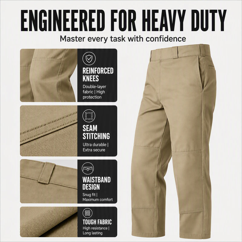 Men's Casual Double Knee Cargo Pant