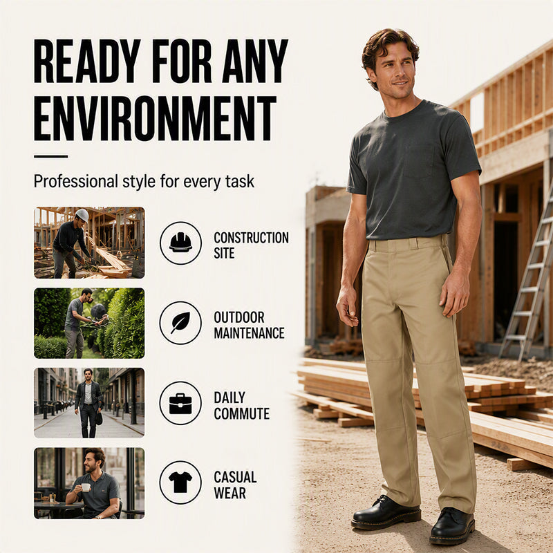 Men's Casual Double Knee Cargo Pant
