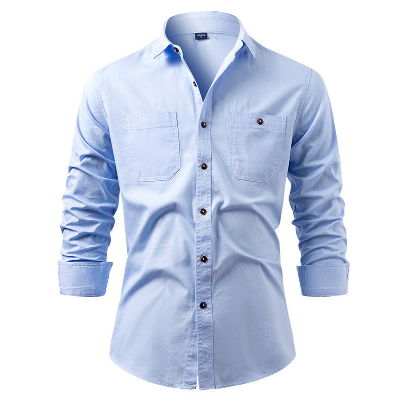 Men's Casual Long Sleeve Denim Shirt