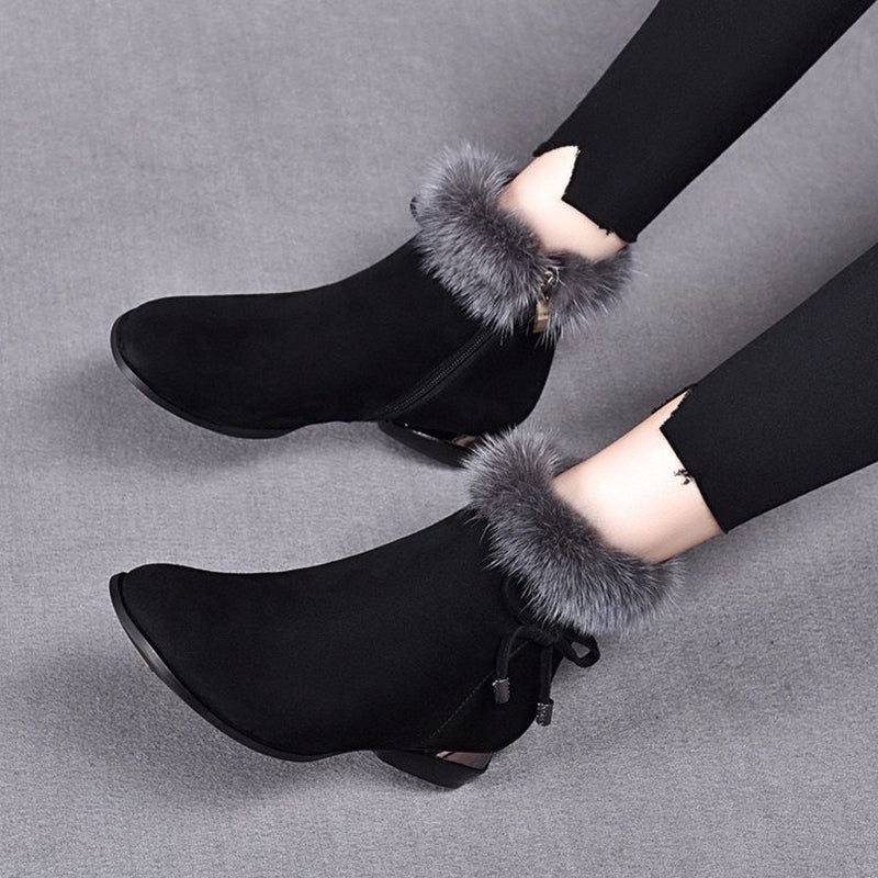 Women's Warm Plush-Lined Short Boots