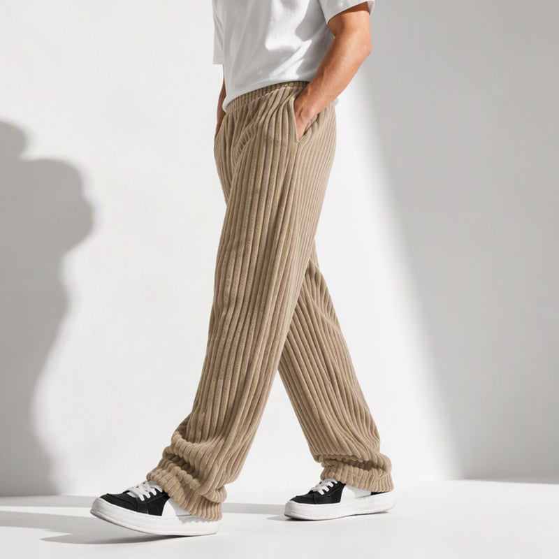 Men's Retro Striped Corduroy Pants