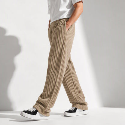 Men's Retro Striped Corduroy Pants