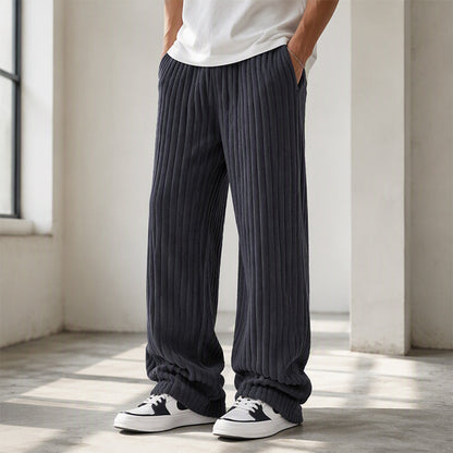 Men's Retro Striped Corduroy Pants
