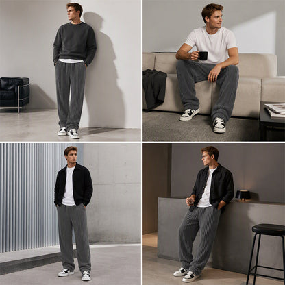 Men's Retro Striped Corduroy Pants