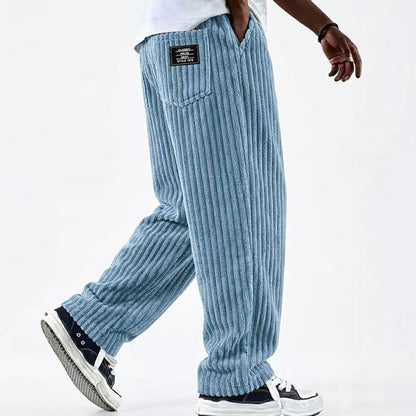 Men's Retro Striped Corduroy Pants
