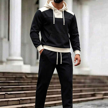 Men's Color-Block Hoodie & Pants Set