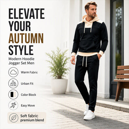 Men's Color-Block Hoodie & Pants Set
