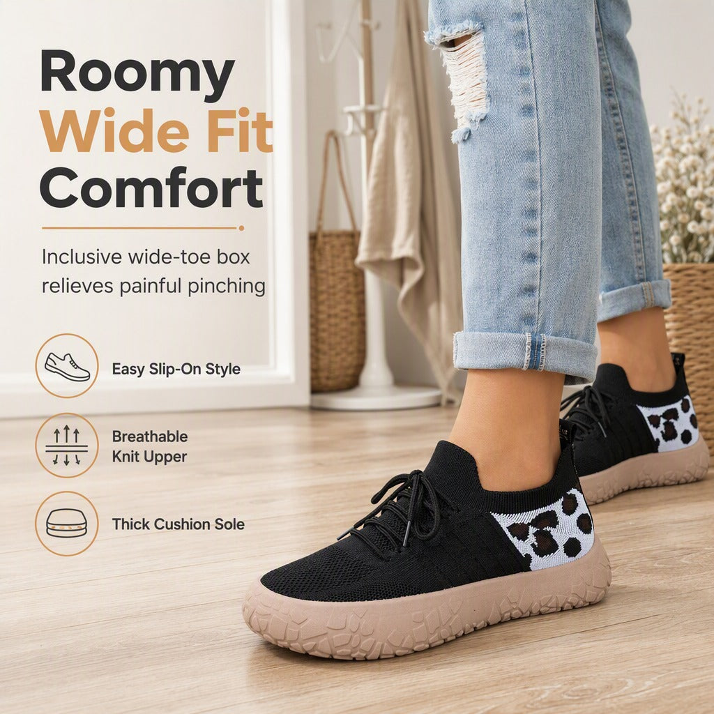 Women's Slip On Loafers Lightweight Breathable Summer Casual Flat Shoes Plus Size
