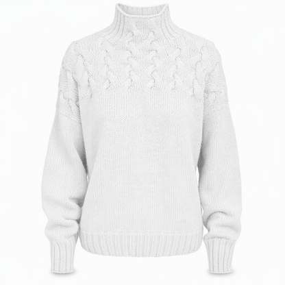 Casual Solid Color Turtleneck Knit Pullover