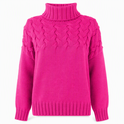 Casual Solid Color Turtleneck Knit Pullover