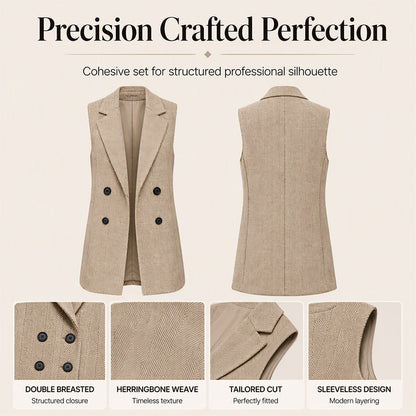 Women's Double-Breasted Blazer Vest