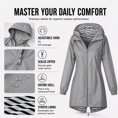 🌧️ Ready When the Weather Turns⚡️Women's Waterproof Hooded Outdoor Jacket