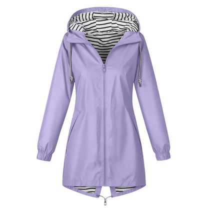 🌧️ Ready When the Weather Turns⚡️Women's Waterproof Hooded Outdoor Jacket