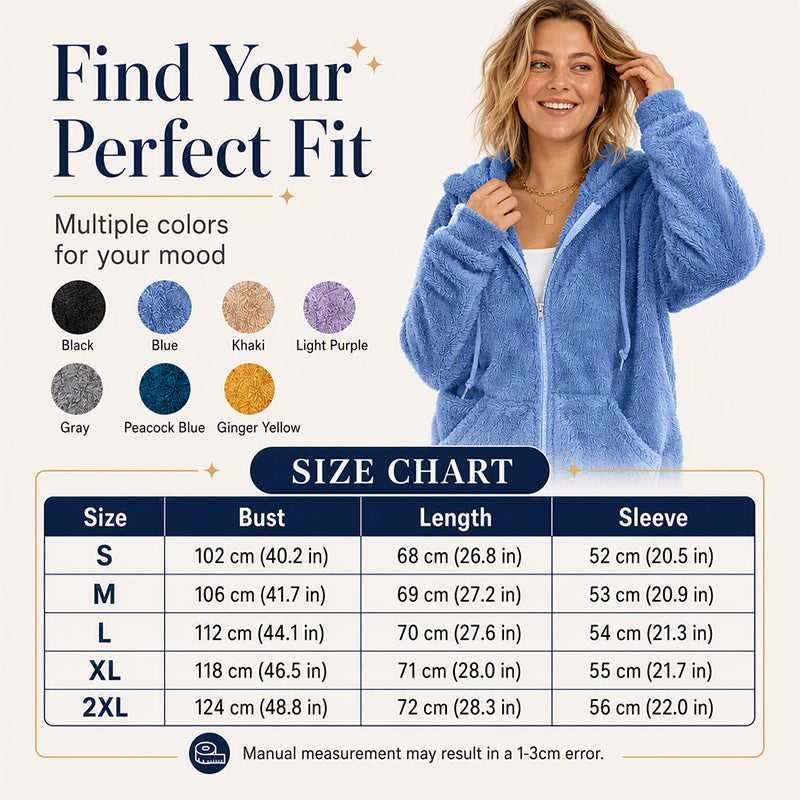Women's Cozy Fuzzy Hooded Jacket