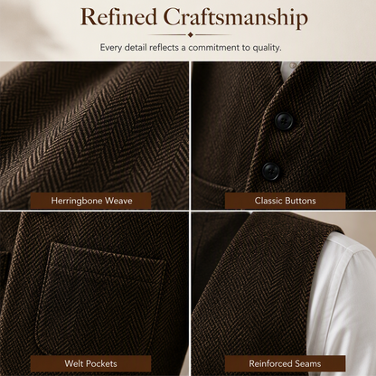Men's Casual Vintage V-Neck Waistcoat