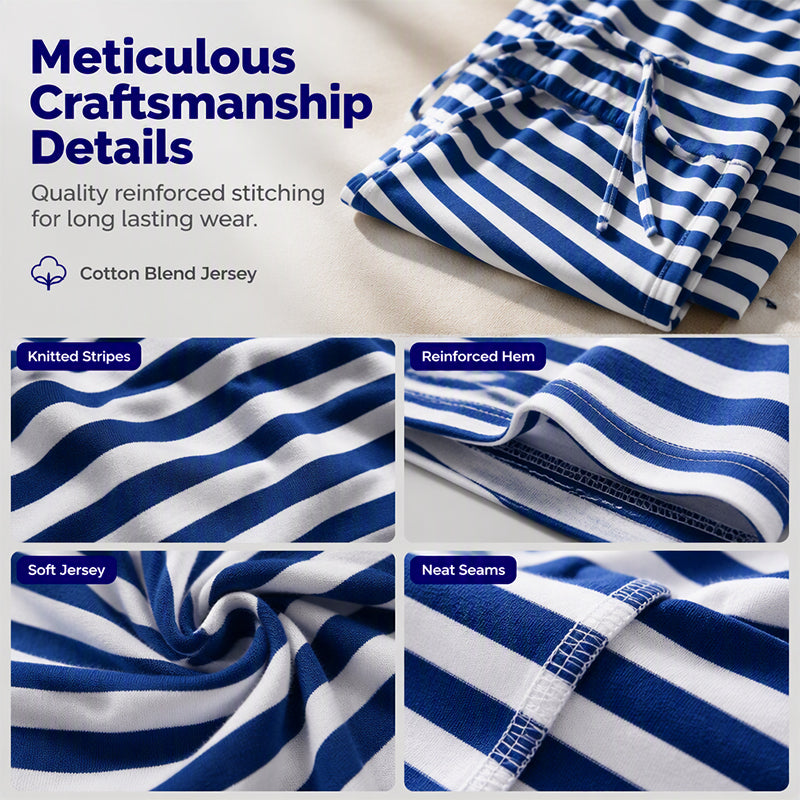 Women's Striped Long Sleeve Loungewear 2-Piece Set