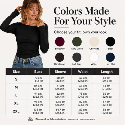 Women's Elegant Boat Neck Ribbed Knit Top