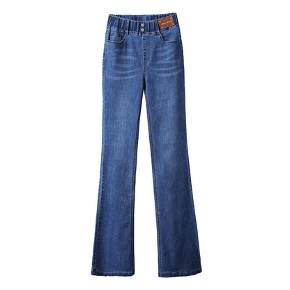 Women's High Elastic Waist Flare Jeans