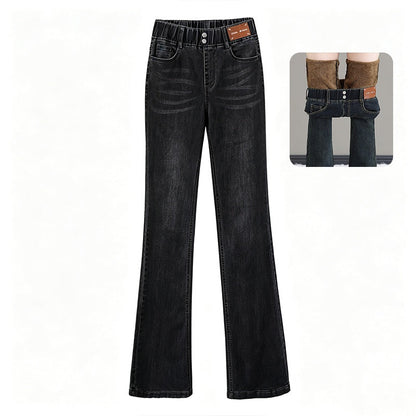 Women's High Elastic Waist Flare Jeans
