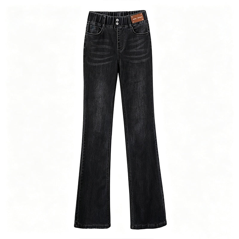 Women's High Elastic Waist Flare Jeans