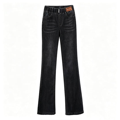 Women's High Elastic Waist Flare Jeans