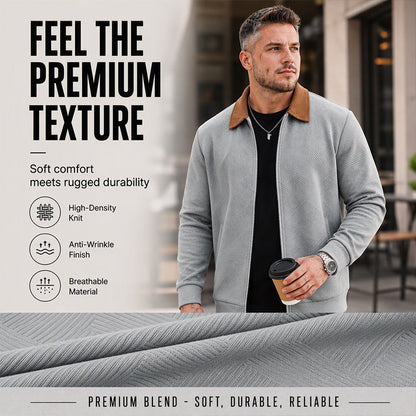 Men's Casual Waffle Lapel Jacket