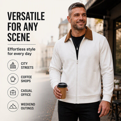 Men's Casual Waffle Lapel Jacket
