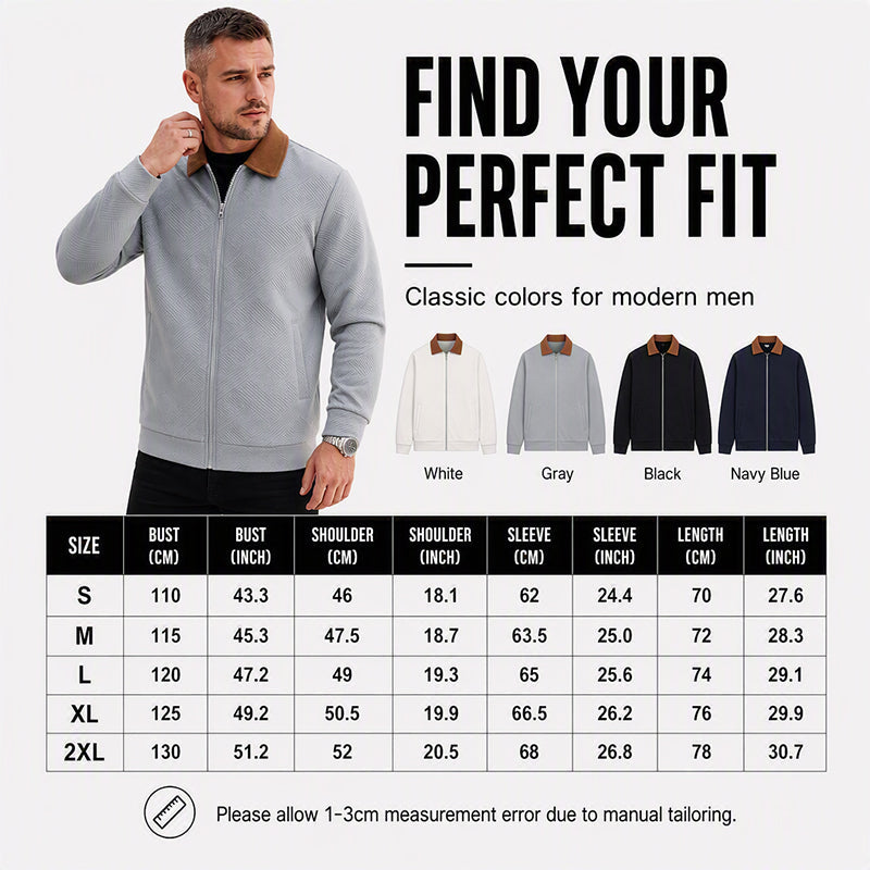 Men's Casual Waffle Lapel Jacket