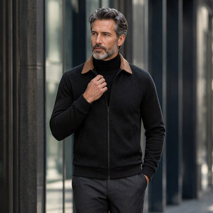 Men's Casual Waffle Lapel Jacket