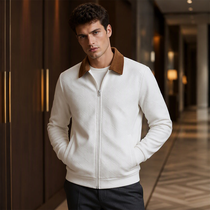 Men's Casual Waffle Lapel Jacket