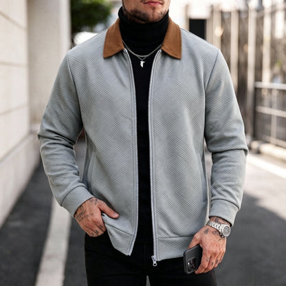 Men's Casual Waffle Lapel Jacket