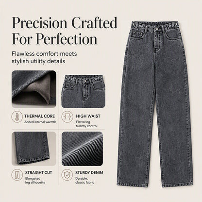 Women's Warm-Lined Wide-Leg Jeans