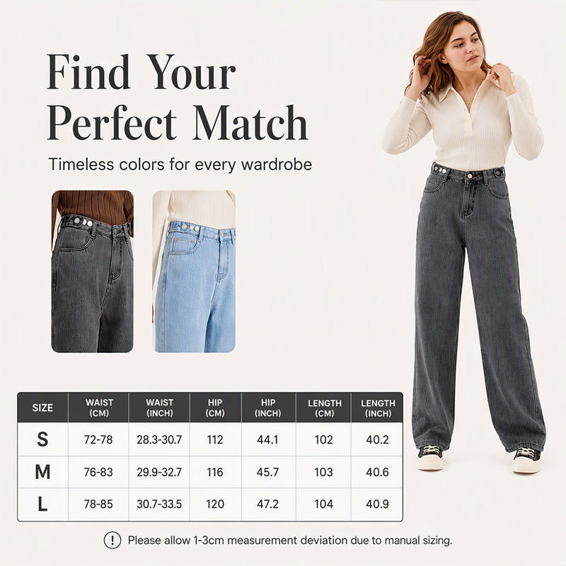 Women's Warm-Lined Wide-Leg Jeans