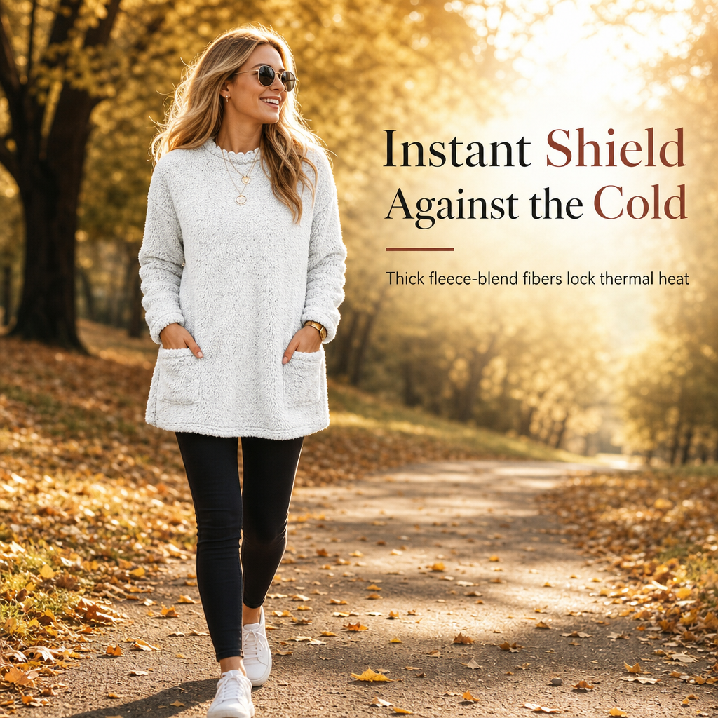 Women's Warm Crew Neck Long Sleeve Top