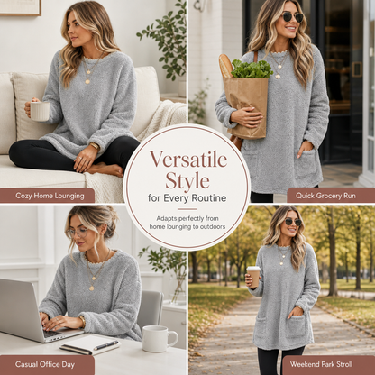 Women's Warm Crew Neck Long Sleeve Top