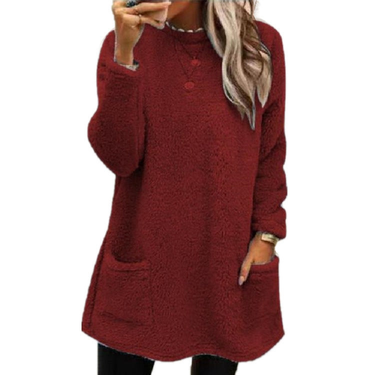 Women's Warm Crew Neck Long Sleeve Top